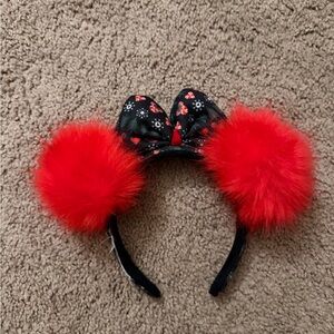 Disney Black and Red Floral Headband